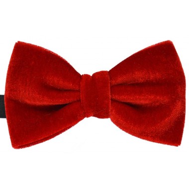  Papion din catifea de culoare rosie 